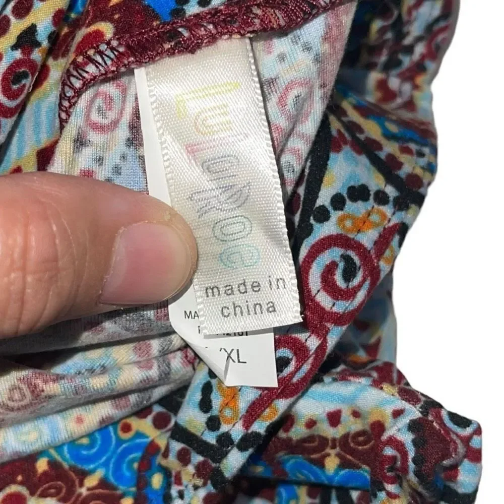 LulaRoe Kaleidoscope‎ Pattern Leggings - Kids Size L/XL